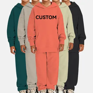 Custom Hooded Sweatshirt Kids Clothing Sets Pullover Hoodies Boys Girls Sweatsuit Kids Hoodies Set Children Clothes Set