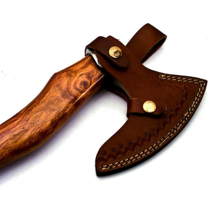 Custom Handmade High Carbon Steel Viking Tomahawk Industrial Grade Steel Handle Leather Sheath <b>Camping</b> Daily Outdoor Use - Product Image 5