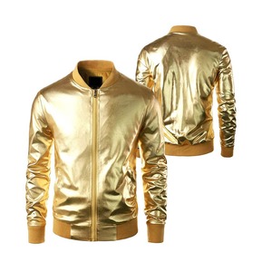 Veste en satin double face de haute qualité Blouson bombardier brodé avec logo de marque personnalisé Veste de baseball pour hommes - Product Image 6
