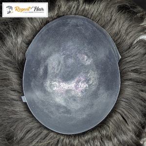 REGENT 100% Peluca de cabello indio recto humano Toda la piel Tupé de piel completa para hombres con trama atada a mano Gran stock disponible - Product Image 1