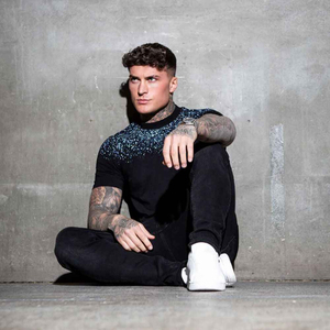 2025เสื้อยืดผู้ชายทำจากผ้าฝ้าย/ใยไผ่ปรับแต่งได้ลายปัก/พิมพ์โลโก้ทรงโอเวอร์ไซส์ฟิตเนส - Product Image 4