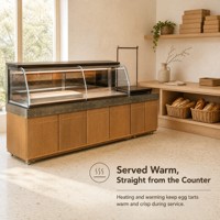 Vitrine de présentation pour boulangerie commerciale, comptoir chauffant pour aliments, vitrine de présentation pour boulangerie, café, hôtel, buffet