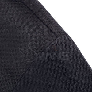 Polo à manches courtes pour homme, noir, logo brodé, tissu piqué, coupe décontractée - Product Image 4