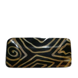 Bandeja Rectangular de Cuerno Natural Negro Marrón Personalizada para Servir y Almacenar en Campamentos, Hecha a Mano y Ecológica - Product Image 4