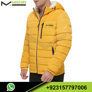 OEM-chaquetas de alta calidad para hombre, puff con cremallera completa, talla grande - Product Image 3