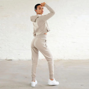 Sweat-shirt court personnalisé pour femme OEM Yoga Sports Workout Sweat-shirt court pour femme Sweat-shirt court zippé pas cher pour femme - Product Image 5