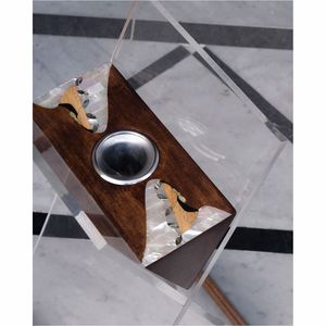 ชุดเครื่องเขียน mubkhar ทำจากไม้และเรซินพร้อมขาตั้งอะคริลิคทำด้วยมือดีไซน์หรูหราสไตล์อาหรับทำจากอินเดีย - Product Image 1