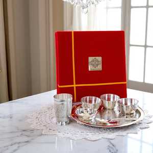 Juego de Cena de Diseño Repujado Plateado Hecho a Mano, Lujoso, Tradicional Chino, Ecológico y Duradero para 6 Personas, para Hoteles - Product Image 6