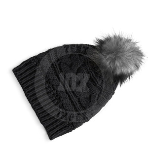 หมวกบีนนี่ผ้าฝ้ายถักสำหรับกลางแจ้งหมวกบีนนี่ผ้าแจ็คการ์ดงานตามสั่งสำหรับฤดูหนาว - Product Image 2