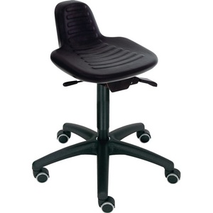 LOTZ Swivel <b>Stool</b> with Casters PU Foam 7 Tilt & 450-640 mm Seat <b>Height</b> <b>Adjustment</b> for Comfortable Seating - Product Image 1