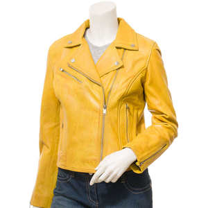 Hot Selling High Quality <b>Women's</b> Lambskin Leather <b>Jacket</b> Breathable Waterproof Windproof Eco-Friendly Fashion Apparel Clothing - Product Image 1