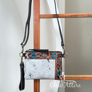 ใหม่กระเป๋าสตางค์คาดลำตัวแฟชั่นสไตล์ตะวันตกหรูหราขนาดเล็กสำหรับผู้หญิงกระเป๋าใส่เอกสารสะพายไหล่หนังวัวทำจากไนลอนมีโลโก้เป็นของขวัญ - Product Image 1