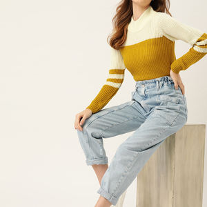 New Custom Logo Women's Soft Cotton Mock Neck Streetwear Embroidered <b>Jumper</b> Fleece Oversized <b>Pullover</b> Women Mockneck Sweatshirt - Product Image 4