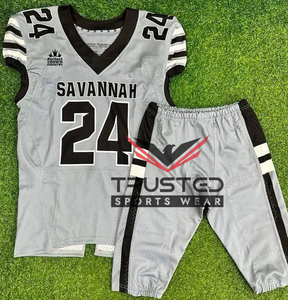 Nuevo Uniforme de Fútbol Americano de Diseño Superior, Uniforme de Manga Corta, Tela Personalizada, Sublimación, Diseño Personalizado, Servicio OEM ODM - Product Image 4