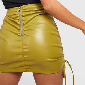 กระโปรงหนังแท้สำหรับผู้หญิงอุปกรณ์เสริมแฟชั่นที่ระบายอากาศได้ดีและเป็นประกาย - Product Image 3