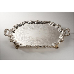 Plateau de nourriture en aluminium de couleur argent de conception classique forme et taille personnalisées idéales pour le service de dessert de station disponible en Inde - Product Image 6