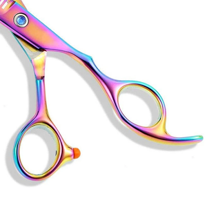 Ciseaux amincissants de coupe de cheveux de salon de beauté Multi titane couleur enduit conception personnalisée cheveux légers ciseaux amincissants élégants - Product Image 4