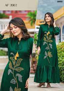 Designer Fancy <b>Indian</b> Outfit Stylish Ethnic Clothing Best <b>Fabric</b> Premium Stuff Gown With Embroidery Work Woman Fashion Exporter - Product Image 2