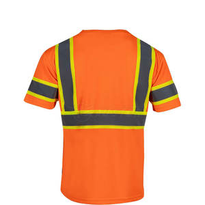 Safety Construction <b>Work</b> Wear T <b>Shirts</b> <b>Men</b> Short Sleeve Construction Hi Vis <b>For</b> Sale T <b>Shirts</b> - Product Image 6