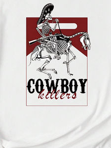 เสื้อยืดพิมพ์ลายวินเทจซักกรด/ซักแล้วทำจากผ้าฝ้ายเนื้อนุ่ม100% จากปากีสถาน - Product Image 4