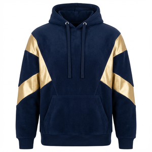 Sweat à capuche surdimensionné personnalisé de haute qualité pour hommes en couleur corail et bleu marine, sweat à capuche qui ne colle pas et ne est pas inconfortable - Product Image 2