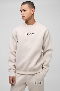 Conjunto de sudadera y pantalones plisados de gran tamaño de alta calidad, chándal SCOBa Bonded de ajuste Regular de piedra, Sudadera con cuello redondo - Product Image 3