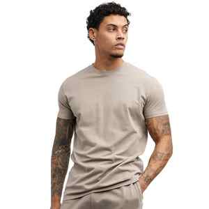 Camiseta de color sólido de gran tamaño de peso pesado de 100% algodón, ropa informal de ajuste Regular, camisetas para hombres - Product Image 5