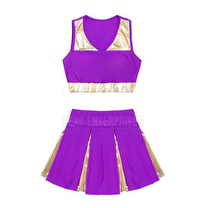 Vente directe d'usine Uniforme de pom-pom girl sans manches Nouveau style de vêtements de sport Uniforme de pom-pom girl - Product Image 3