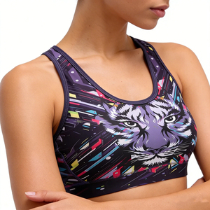 Sujetador deportivo para mujer con espalda cruzada, de alto soporte, talla grande, sin costuras, para gimnasio y yoga - Product Image 4