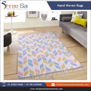 Tapis rayés brodés à la main 100% coton les plus vendus Matériau multicolore de la plus haute qualité à bas prix - Product Image 3