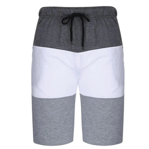 <b>GYM</b> ACTIVE ENTERPRISES Men's Winter Solid Color Block T-Shirt Shorts Set Polyester Knitted Fabric Casual 2-Piece <b>Tracksuit</b> - Product Image 5