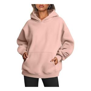 Sudaderas con capucha de algodón de alta calidad para mujer, venta al por mayor, sudaderas con capucha transpirables de colores de tela personalizada de manga larga con capucha de alta calidad - Product Image 5