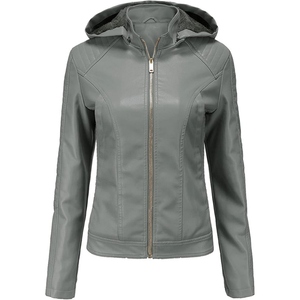 Veste en cuir d'agneau à capuche de qualité supérieure pour femmes, vêtements de mode sur mesure - Product Image 6