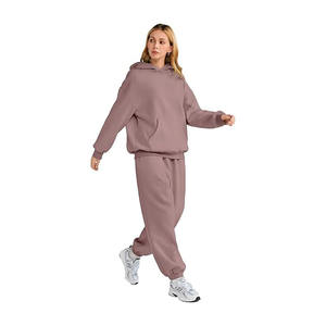 Ensemble deux pièces pour femmes, ensemble de sport, survêtement, jogging, sweat-shirt à capuche, haut court, pantalon, ensembles assortis pour femmes, tenue - Product Image 4