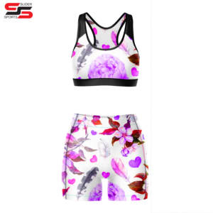 <b>Women</b> Wear Comfortable Stylish Breathable Sublimation Printed Lightweight Gym <b>Yoga</b> <b>Shorts</b> Customized <b>Women</b> <b>Shorts</b> and Bra - Product Image 3