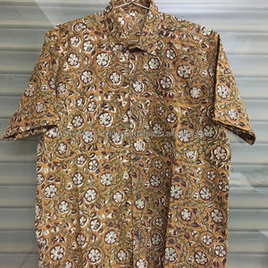 Camisa de manga larga de algodón de diseñador para mujer Top alto-bajo estampado a mano con motivo floral hecho en La India - Product Image 5