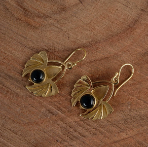 Latest New Design Boho <b>Wing</b> Drop <b>Earrings</b> Tribal Brass Jewelry Women 18k Gold Plated Gemstone Dangle <b>Earrings</b> Wholesale/OEM/ODM - Product Image 3