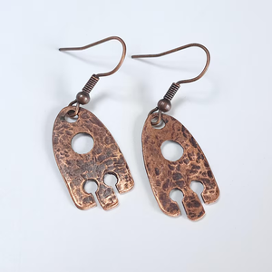 Howland Island 14 février patine fini boucles d'oreilles bijoux artisanaux filles or noir 1920s femmes enfants bijoux fantaisie - Product Image 4