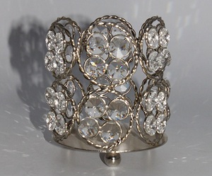 Support de photophore en cristal en métal argenté de conception Standard pour la maison et la vaisselle de mariage éclairage décor bougie votive - Product Image 6