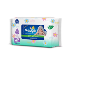 Lingettes humides pour bébé Freshylo, 25 pièces, hypoallergéniques, hydratantes, douces pour la peau, pack de voyage - Product Image 2