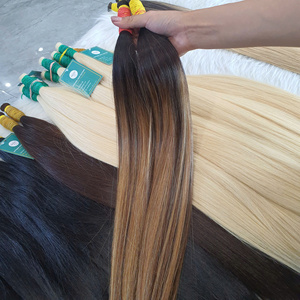 Venta al por mayor Super doble dibujado vietnamita crudo extensiones de cabello humano hueso recto todos los colores paquete a granel precio competitivo - Product Image 5