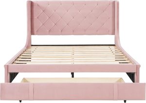 Shayne lit de style moderne de luxe haut de gamme en cuir personnalisable rembourré 300000 SKU ODM ensemble de meubles de chambre à coucher en bois tendre - Product Image 3