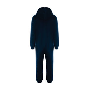 80% Cotton 20% Polyester Brushed Back Cotton on the Inside Two Way YKK Quality Zipper Navy Unisex Original Onesie - Product Image 6