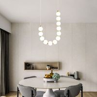 Foyer nordique chambre luxe haut plafond luminaire mariage moderne créatif Restaurant décoratif boule de verre suspension
