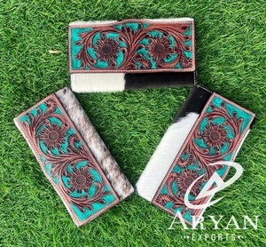 Vente chaude usiné à la main Sculpture Embrayage Véritable Fourrure De Vachette En Cuir Téléphone Cas Élégant Portefeuille Multi Utilisations Designer Utilisation Quotidienne Embrayage - Product Image 1