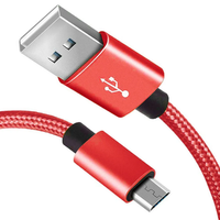 Câble de données USB tressé en nylon, vente flash, charge rapide 3A, Micro USB 2.0 pour ordinateur, téléphone portable, appareil photo et batterie externe