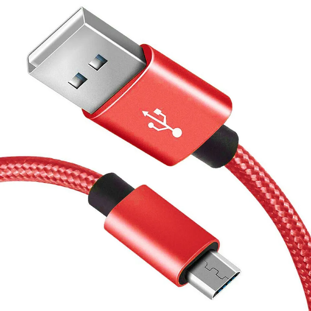 Hot Sale Nylon Braided USB Data Cable 3A Fast Charging Micro USB 2.0 for Computer Mobile Phone Camera & Powerbank