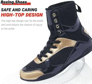 Botas de boxeo al por mayor 2023 cuero MMA Kick ENTRENAMIENTO BOXEO zapatos de lucha hombres - Product Image 4