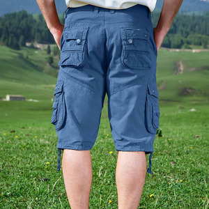 Pantalones cortos Cargo de gimnasio para hombre de alta calidad de talla grande verano cómodo transpirable patrón sólido logotipo personalizado OEM - Product Image 5