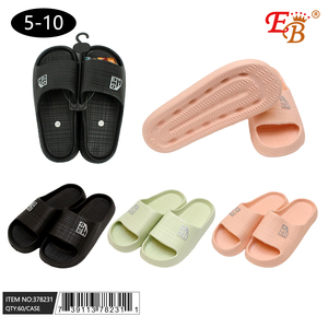 Punta aperta da donna per pantofole comode scarpe in gomma foderate in PVC leggere EVA alla moda superiore imbottita per la primavera estate inverno - Product Image 1